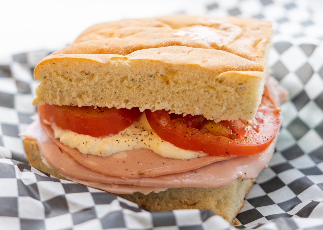 The Mob sandwich on focaccia